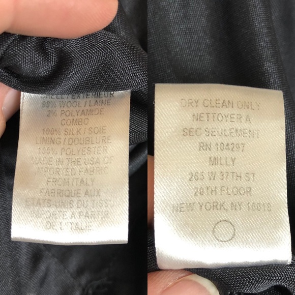 Milly New York Gray Wool Blend Dress w/ Bow Detail - Picture 8 of 8